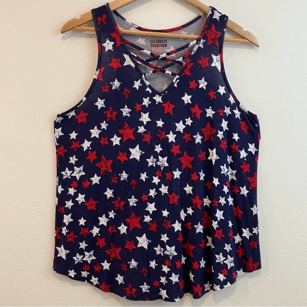 Blue & White Stars Tank Top